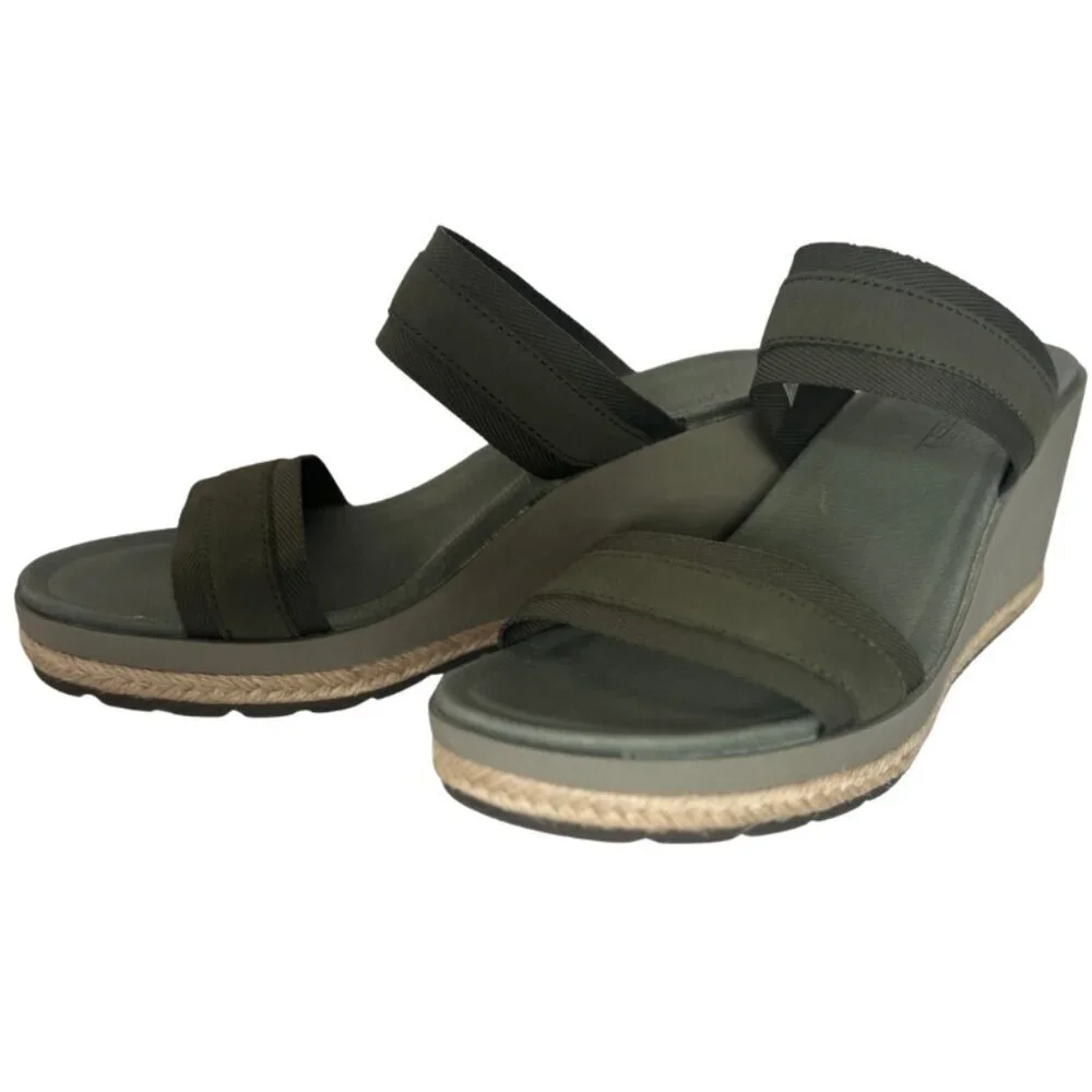 Merrell Kaiteri Women's Wedge Slide Olive Green Sandals